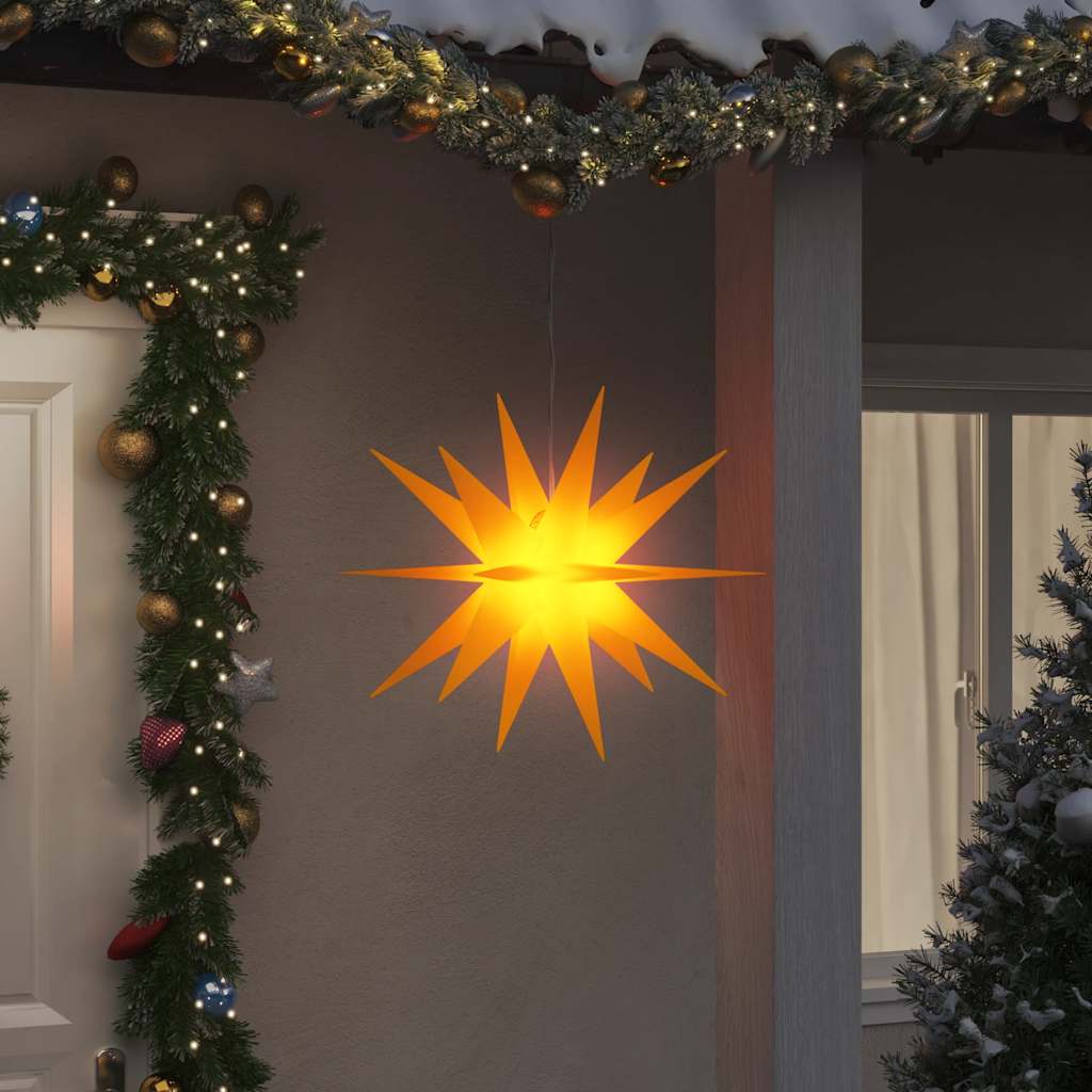 Kerstlamp met LED inklapbaar 57 cm geel
