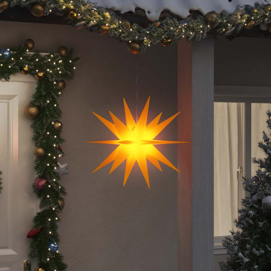 Kerstlamp met LED inklapbaar 57 cm geel