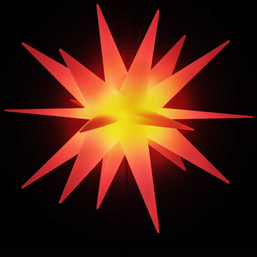 Kerstlamp Met Grondpin En Led Inklapbaar 57 Cm Rood