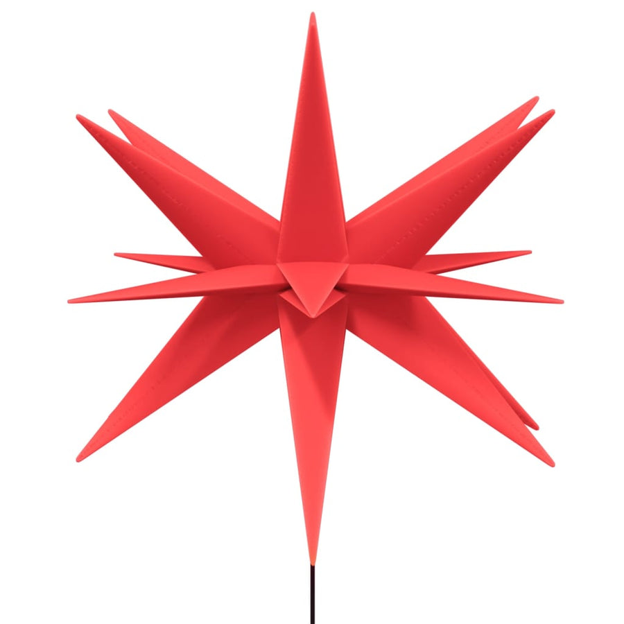Kerstlamp Met Grondpin En Led Inklapbaar 57 Cm Rood