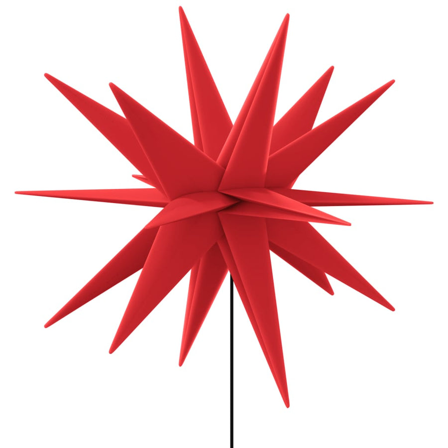 Kerstlamp Met Grondpin En Led Inklapbaar 57 Cm Rood