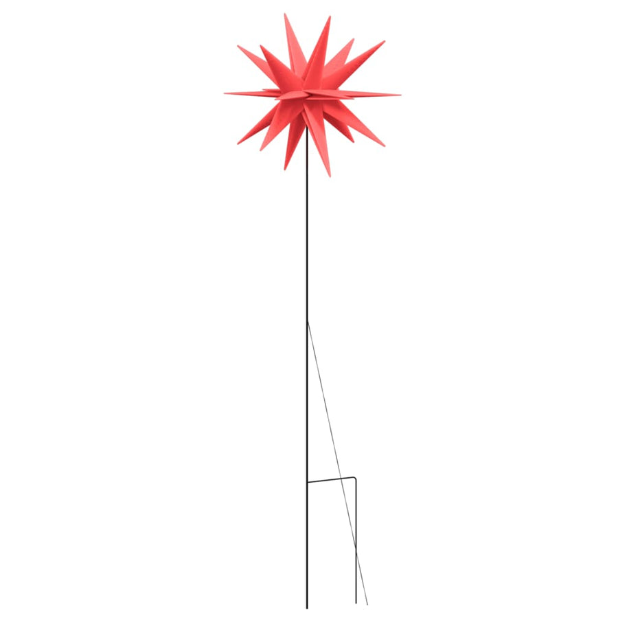 Kerstlamp Met Grondpin En Led Inklapbaar 57 Cm Rood