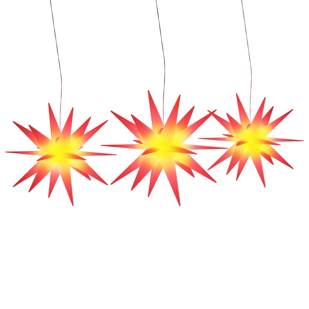 Kerstlampen Met Led's 3 St Inklapbaar Rood