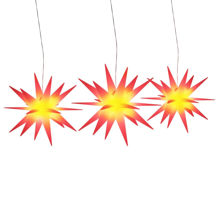 Kerstlampen Met Led's 3 St Inklapbaar Rood