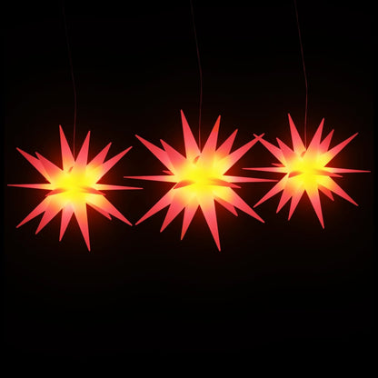 Kerstlampen Met Led's 3 St Inklapbaar Rood