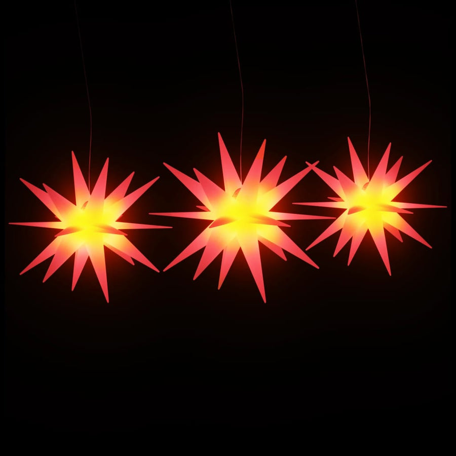 Kerstlampen Met Led's 3 St Inklapbaar Rood