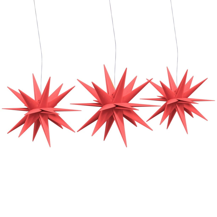 Kerstlampen Met Led's 3 St Inklapbaar Rood