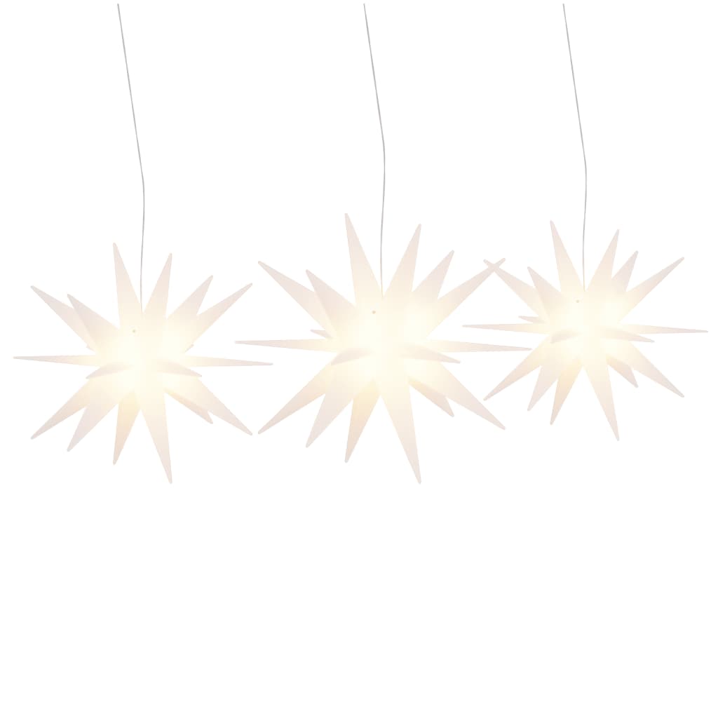 Kerstlampen Met Led's 3 St Inklapbaar Wit
