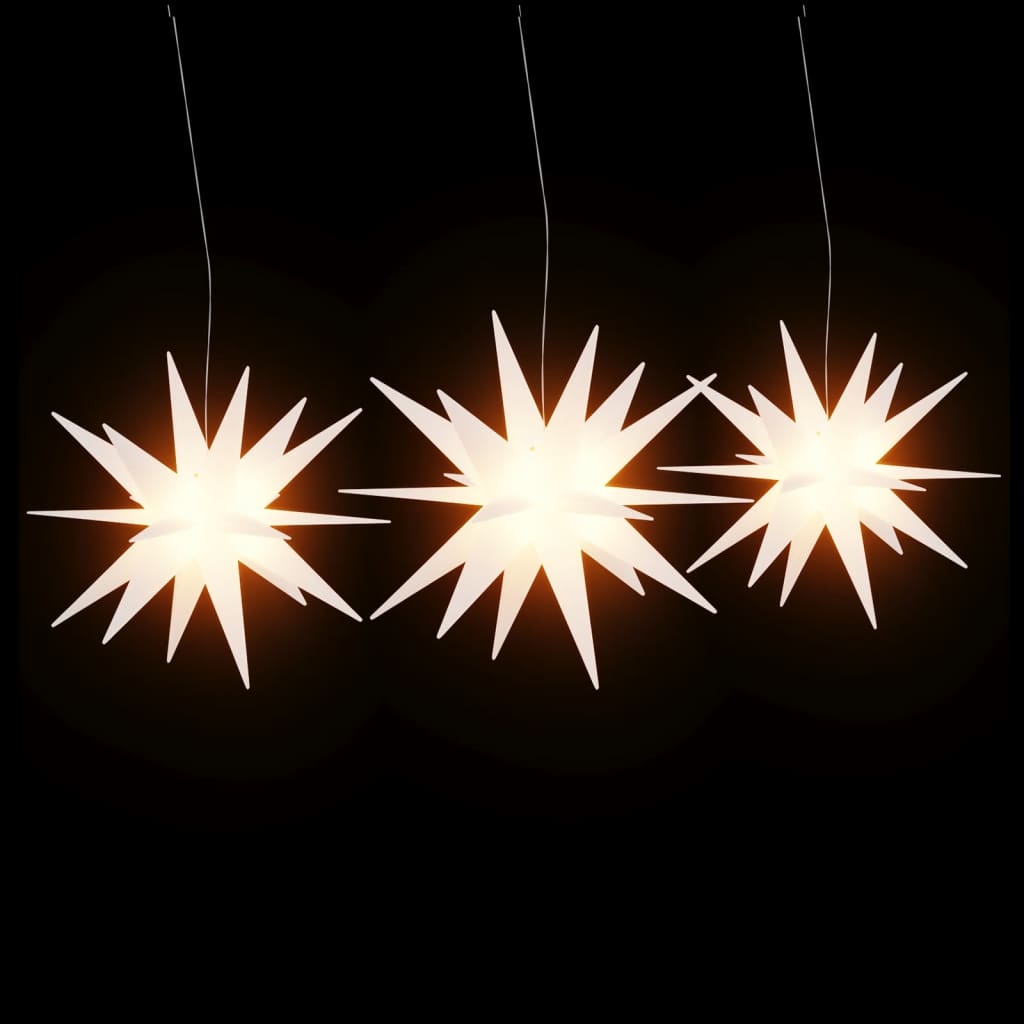 Kerstlampen Met Led's 3 St Inklapbaar Wit