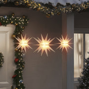 Kerstlamp sterren 3 st inklapbaar wit
