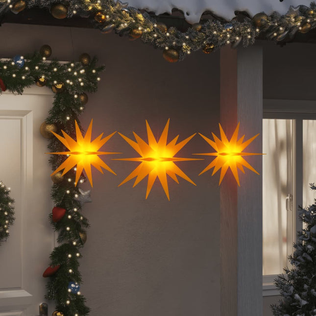 Kerstlampen Met Led's 3 St Inklapbaar Geel