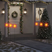 Kerststerlampen rood 3 stuks 35 cm