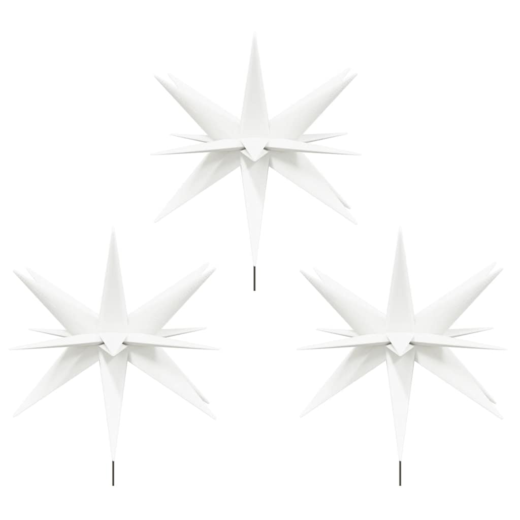 Kerstlampen met grondpin en LED's 3 st 35 cm wit