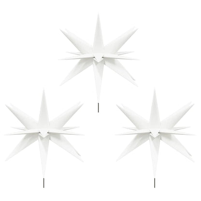 Kerstlampen met grondpin en LED's 3 st 35 cm wit