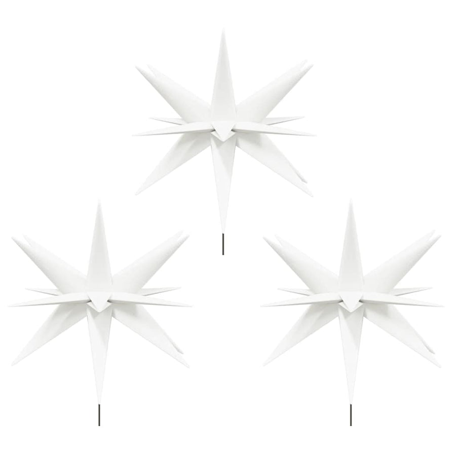 Kerstlampen met grondpin en LED's 3 st 35 cm wit