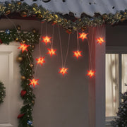 Kerstlamp 10 LED ster rood 10 cm