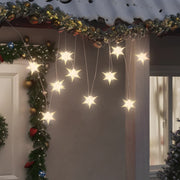 Kerstlamp 10 LED sterren 10 cm wit