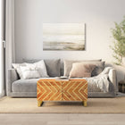 Salontafel 80x50x40 cm massief mangohout bruin zwart