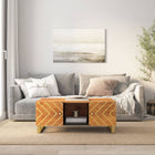 Salontafel 100x54x40 cm massief mangohout bruin zwart