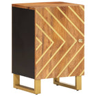 Badkamerkast 38x33,5x58 cm massief mangohout bruin zwart