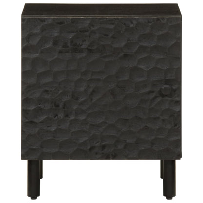 Nachtkastjes 2 st 40x33x46 cm massief mangohout zwart