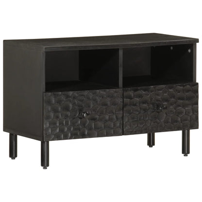 Tv-meubel 70x33x46 cm massief mangohout zwart Zwart massief mangohout