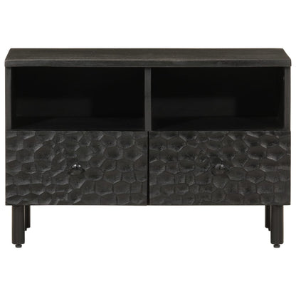 Tv-meubel 70x33x46 cm massief mangohout zwart Zwart massief mangohout