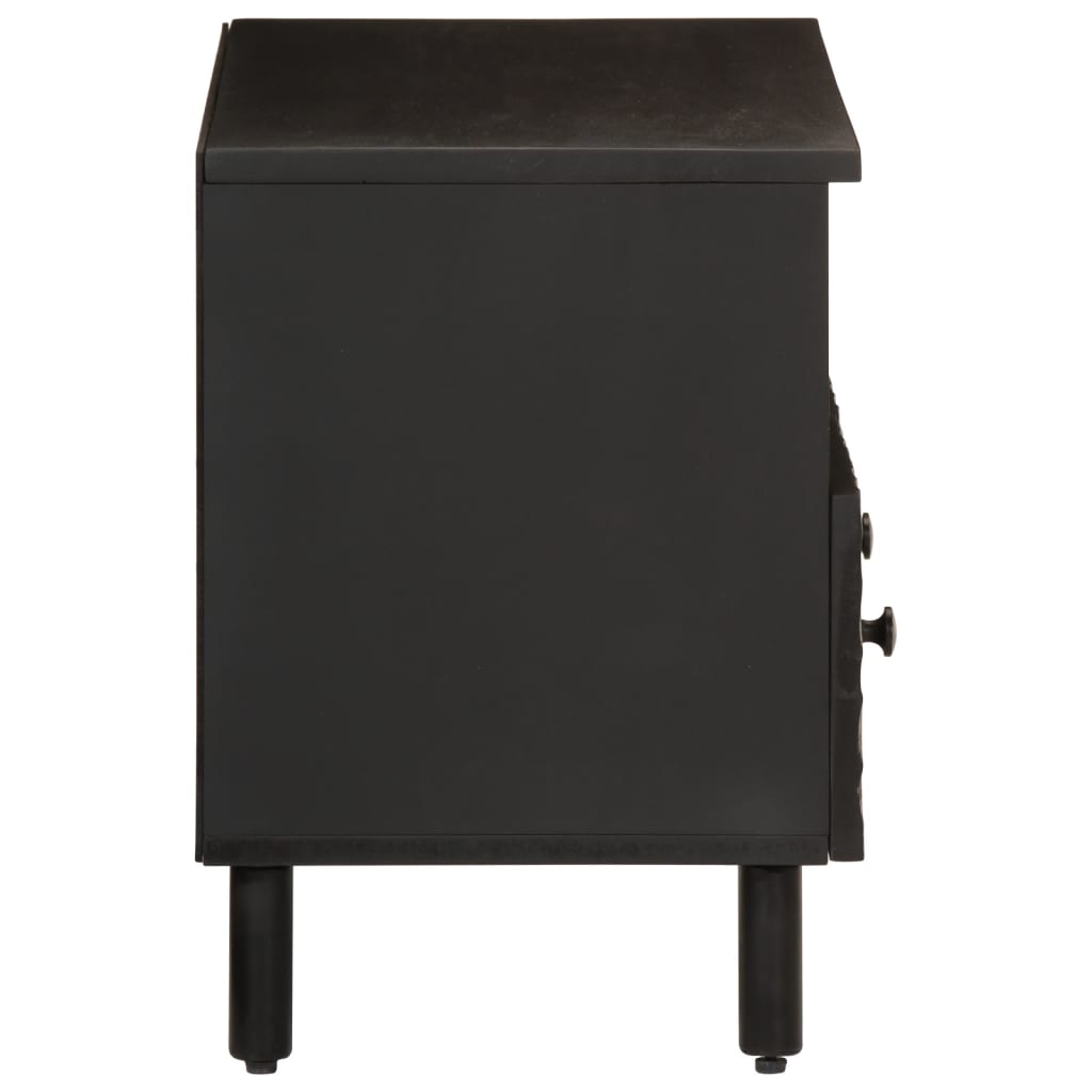 Tv-meubel 70x33x46 cm massief mangohout zwart Zwart massief mangohout
