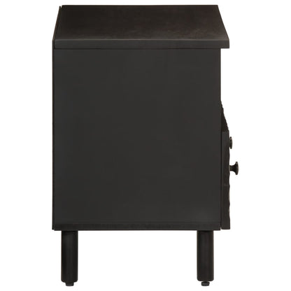 Tv-meubel 70x33x46 cm massief mangohout zwart Zwart massief mangohout