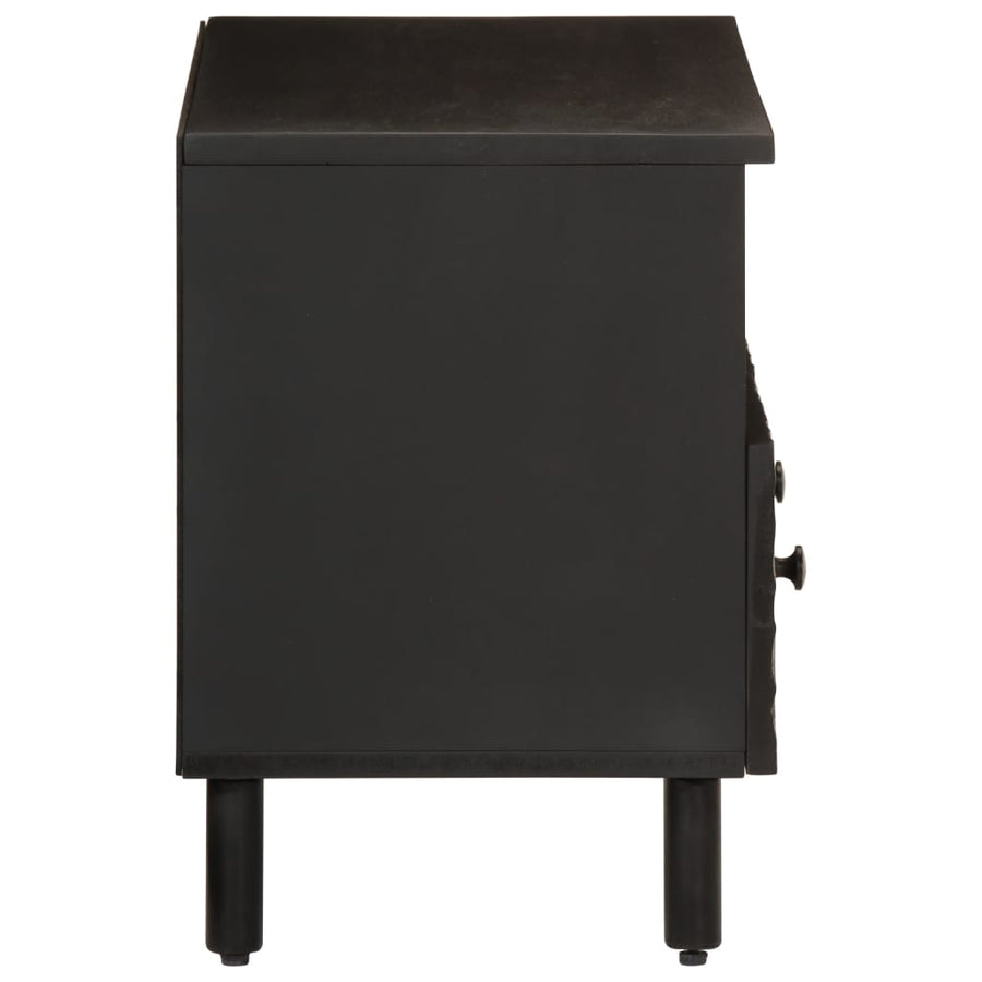Tv-meubel 70x33x46 cm massief mangohout zwart Zwart massief mangohout