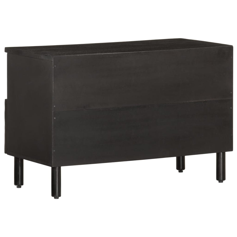 Tv-meubel 70x33x46 cm massief mangohout zwart Zwart massief mangohout