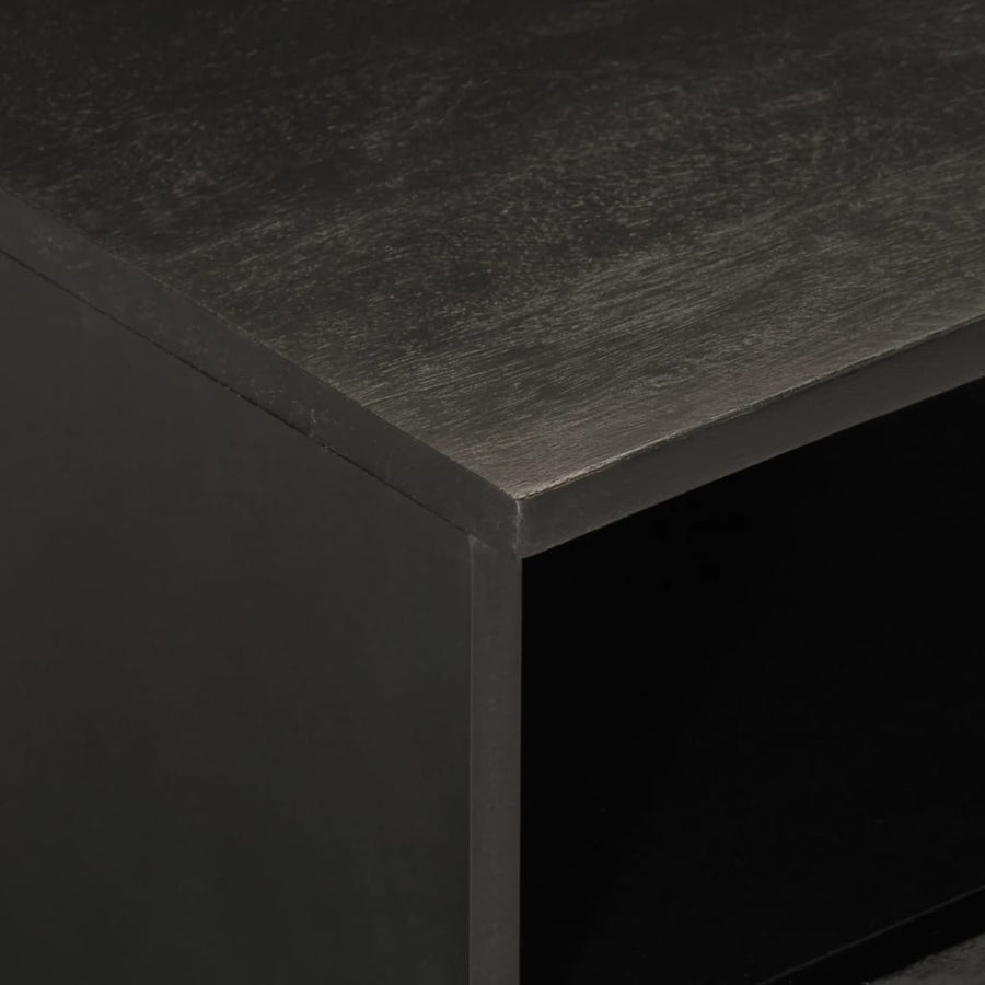 Tv-meubel 70x33x46 cm massief mangohout zwart Zwart massief mangohout