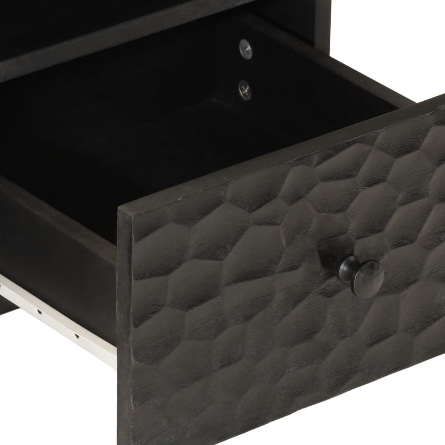 Tv-meubel 70x33x46 cm massief mangohout zwart Zwart massief mangohout