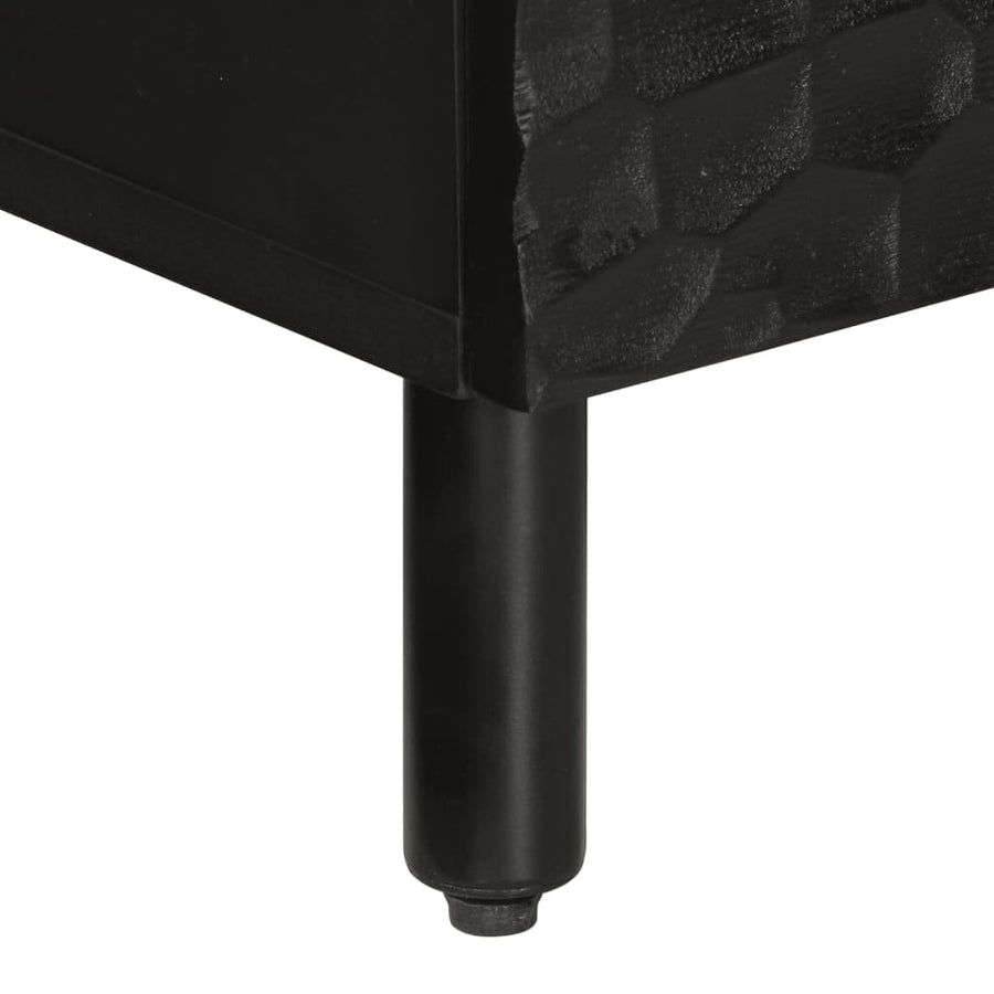 Tv-meubel 70x33x46 cm massief mangohout zwart Zwart massief mangohout