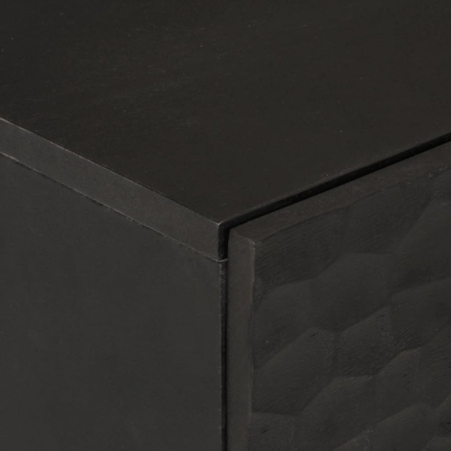 Bijzetkast 60x33x75 cm massief mangohout zwart Zwart massief mangohout