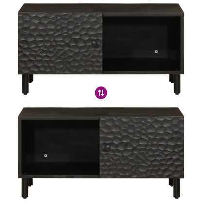 Salontafel 80x50x40 cm massief mangohout zwart Zwart massief mangohout