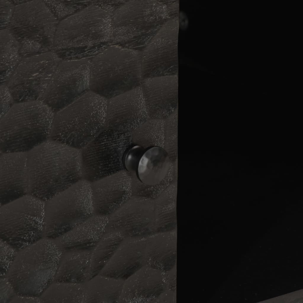 Salontafel 80x50x40 cm massief mangohout zwart Zwart massief mangohout