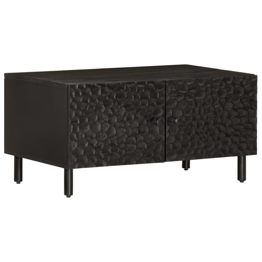 Salontafel 80x50x40 cm massief mangohout zwart Zwart massief mangohout