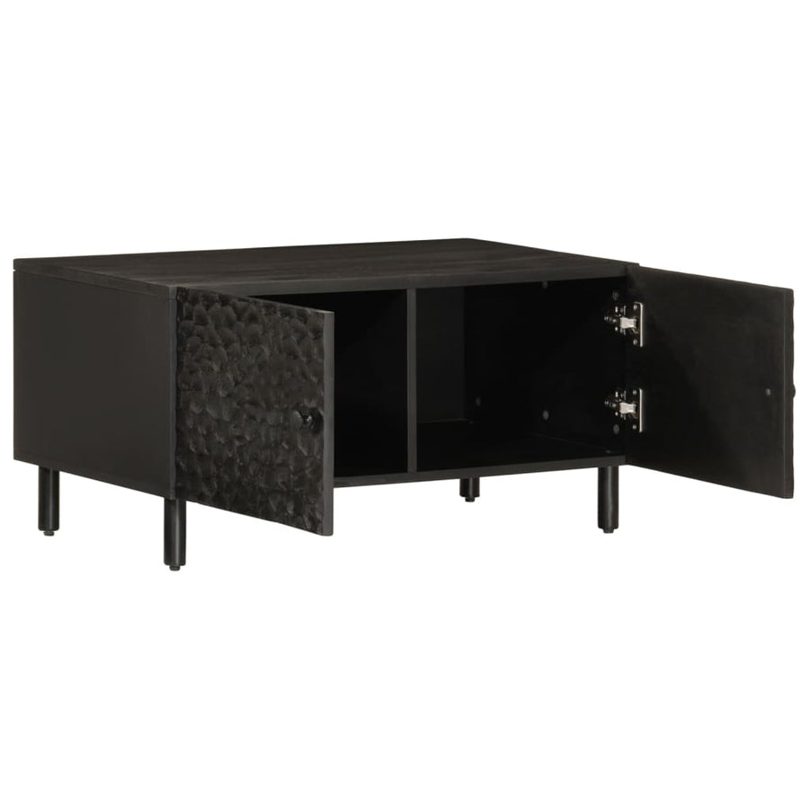 Salontafel 80x50x40 cm massief mangohout zwart Zwart massief mangohout