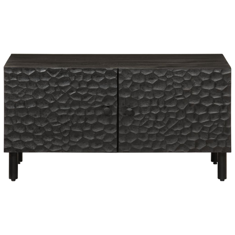 Salontafel 80x50x40 cm massief mangohout zwart Zwart massief mangohout