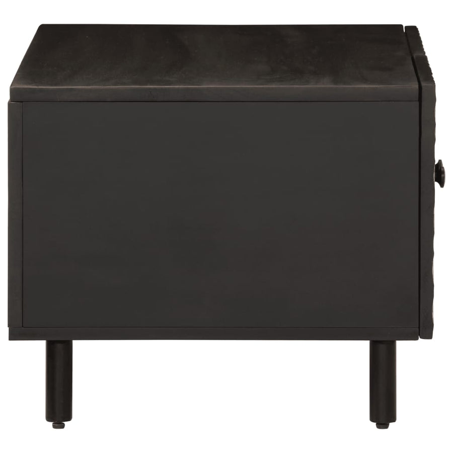 Salontafel 80x50x40 cm massief mangohout zwart Zwart massief mangohout