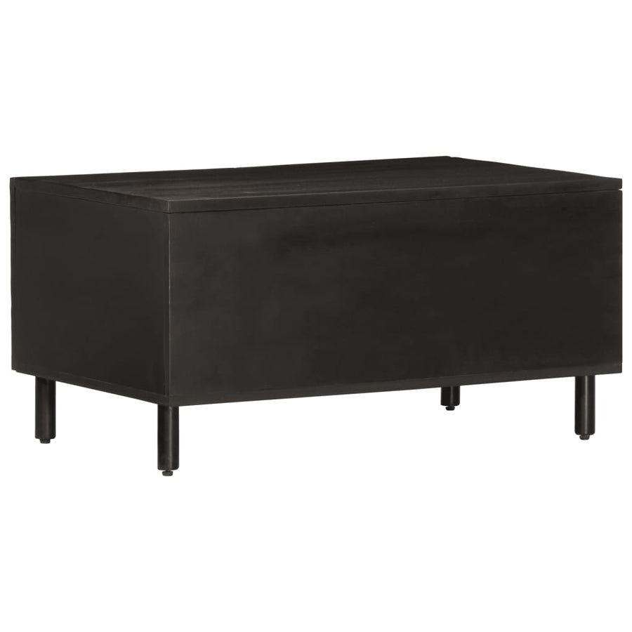 Salontafel 80x50x40 cm massief mangohout zwart Zwart massief mangohout