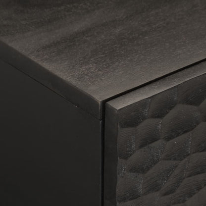 Salontafel 80x50x40 cm massief mangohout zwart Zwart massief mangohout