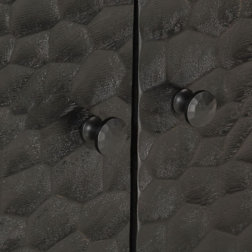 Salontafel 80x50x40 cm massief mangohout zwart Zwart massief mangohout