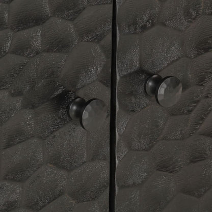 Salontafel 80x50x40 cm massief mangohout zwart Zwart massief mangohout