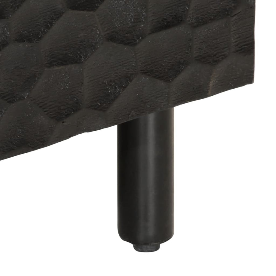 Salontafel 80x50x40 cm massief mangohout zwart Zwart massief mangohout