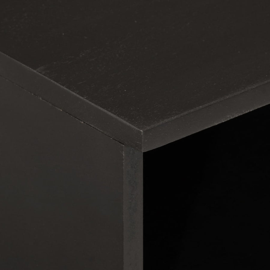 Nachtkastjes 2 st 40x33x46 cm massief mangohout zwart 2 Zwart massief mangohout