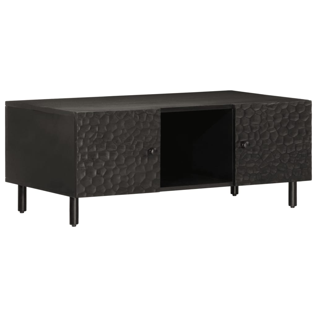 Salontafel 00X54X40 Cm Zwart massief mangohout