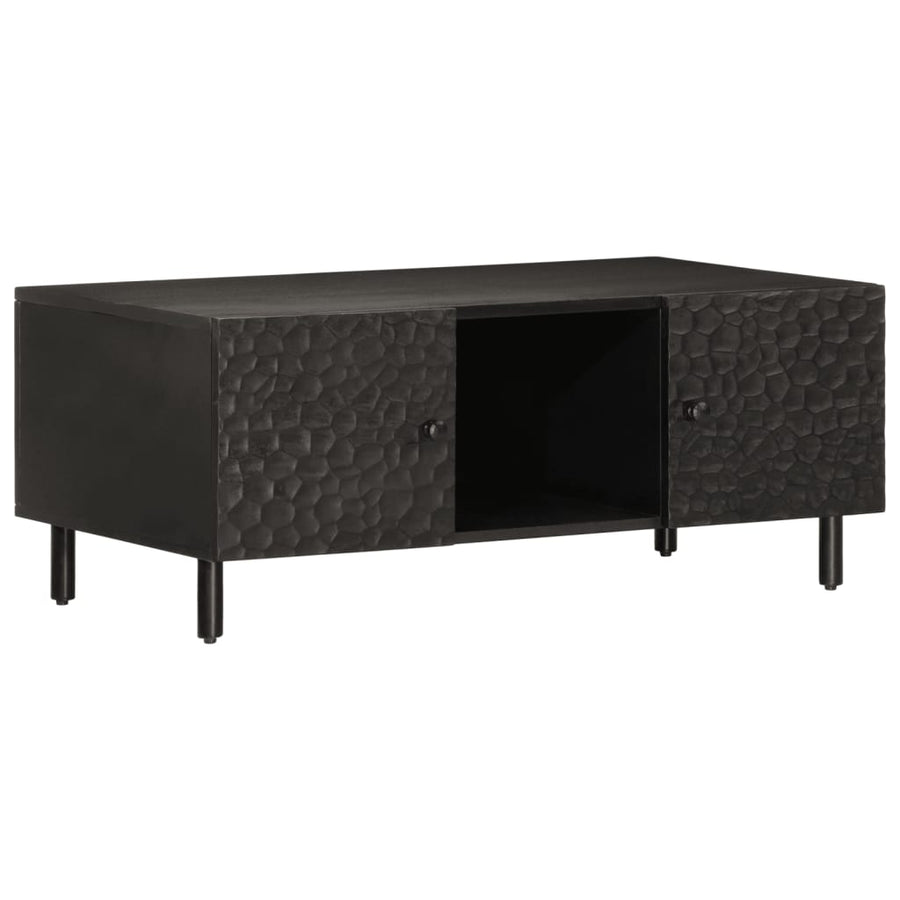 Salontafel 00X54X40 Cm Zwart massief mangohout