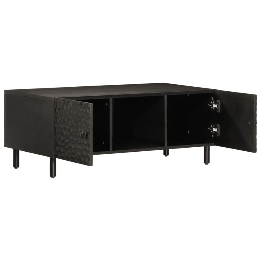 Salontafel 00X54X40 Cm Zwart massief mangohout